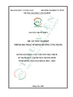 Đánh giá công tác chuyển mục Đích sử dụng Đất tại huyện trảng bom tỉnh Đồng nai giai Đoạn 2021 2023