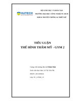 Tiểu luận thể hình thẩm mỹ - gym 2