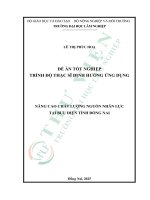 Nâng cao chất lượng nguồn nhân lực tại bưu Điện tỉnh Đồng nai