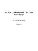 Kỹ năng tư vấn pháp luật thuế trong doanh nghiệp