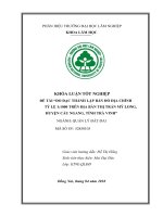 Đo Đạc chỉnh lí bản Đồ Địa chính tỉ lệ 1 1000 tờ bản Đồ số 8 xã mỹ long nam, huyện cầu ngang , tỉnh trà vinh