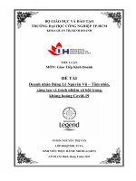 IUH | Tiểu luận Giao tiếp kinh doanh | Doanh nhân Đặng Lê Nguyên Vũ – Tầm nhìn, sáng tạo và trách nhiệm xã hội trong khủng hoảng Covid-19