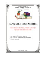 Một số biện pháp phát triển năng lực tự học cho học sinh lớp 4