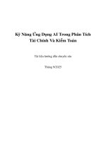 Kỹ năng Ứng dụng ai trong phân tích tài chính và kiểm toán
