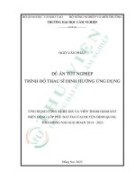 Ứng dụng công nghệ gis và viễn thám giám sát biến Động lớp phủ Đất Đai tại huyện Định quán, tỉnh Đồng nai giai Đoạn 2014 2023