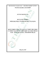 Hoàn thiện công tác quản lý thuế thu nhập cá nhân tại chi cục thuế khu vực hàm thuận nam   hàm thuận bắc, tỉnh bình thuận