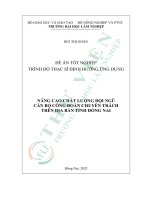 Nâng cao chất lượng Đội ngũ cán bộ công Đoàn chuyên trách trên Địa bàn tỉnh Đồng nai