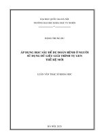 01050005772 noidung Áp dụng học sâu Để dự Đoán bệnh Ở người sử dụng dữ liệu giải trình tự gen thế hệ mới