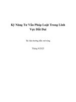 Kỹ năng tư vấn trong lĩnh vực pháp luật Đất Đai