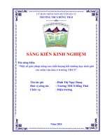 Một số giải pháp nâng cao chất lƣợng bồi dƣỡng học sinh giỏi các môn văn hóa ở trƣờng THCS
