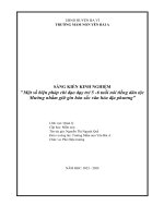 Một số biện pháp chỉ Đạo dạy trẻ 5  6 tuổi nói tiếng dân tộc mường nhằm giữ gìn bản sắc văn hóa Địa phương