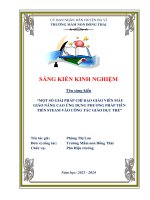 Một số giải pháp chỉ Đạo giáo viên mẫu giáo nâng cao Ứng dụng phương pháp tiên tiến steam vào công tác giáo dục trẻ