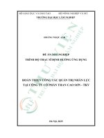 Hoàn thiện công tác quản trị nhân lực tại công ty cổ phần than cao sơn   tkv