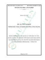 Hoàn thiện công tác quản lý vốn Đầu tư xây dựng cơ bản từ nguồn vốn ngân sách nhà nước tại ban quản lý dự Án chuyên ngành dân dụng và công nghiệp tỉnh bà rịa   vũng tàu
