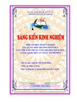 Một số biện pháp chỉ Đạo xây dựng môi trường giáo dục lấy trẻ làm trung tâm trường mầm non xanh, sạch, Đẹp, an toàn, hạnh phúc