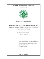 Đánh giá công tác giải quyết tranh chấp Đất Đai trên Địa bàn huyện thống nhất tỉnh Đồng nai giai Đoạn 2013 2017