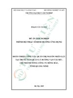 Hoàn thiện công tác quản trị nguồn nhân lực tại trung tâm quản lý Đường vận tải mỏ   chi nhánh tổng công ty Đông bắc, tỉnh quảng ninh
