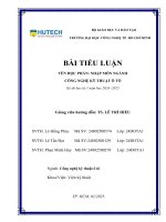 Tiểu luận nhập môn công nghệ Ô tô