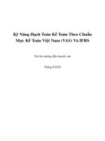Kỹ năng hạch toán kế toán theo chuẩn mực vas và ifrs