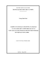 Nghiên cứu Đánh giá Ảnh hưởng của Độ mặn và tải lượng hữu cơ Đến hiệu quả xử lý nước thải ao nuôi tôm bằng phương pháp sinh học kết hợp lọc màng (mbr)