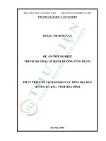 Phát triển du lịch homestay trên Địa bàn huyện Đà bắc, tỉnh hòa bình