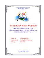 Một số giải pháp nâng cao năng lực Đọc   hiểu văn bản thông tin Ở chương trình ngữ văn 6