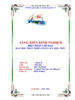 Biện pháp chỉ Đạo dạy học phát triển năng lực học trò