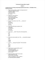 Common errors in writing and speaking english question bank