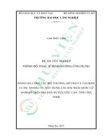 Đánh giá công tác bồi thường, hỗ trợ và tái Định cư dự Án Đầu tư xây dựng cầu Đại ngãi quốc lộ 60 Đoạn trên Địa bàn huyện tiểu cần, tỉnh trà vinh