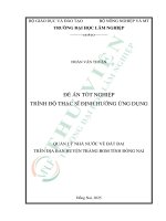 Quản lý nhà nước về Đất Đai trên Địa bàn huyện trảng bom tỉnh Đồng nai