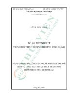 Nâng cao sự hài lòng của người nộp thuế Đối với dịch vụ công tại chi cục thuế thành phố phan thiết, tỉnh bình thuận
