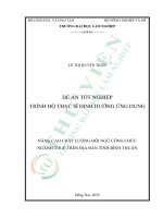 Nâng cao chất lượng Đội ngũ công chức ngành thuế trên Địa bàn tỉnh bình thuận