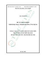 Nâng cao chất lượng Đội ngũ giáo viên trung học cơ sở trên Địa bàn huyện chương mỹ, thành phố hà nội