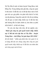 Đánh giá công tác giải quyết tranh chấp, khiếu nại Đất Đai trên Địa bàn xã tây hòa, huyện trảng bom, tỉnh Đồng nai giai Đoạn 2011 2016