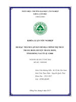 Đo Đạc thành lập bản Đồ Địa chính thị trấn trảng bom, huyện trảng bom, tỉnh Đồng nai, tỷ lệ 1 2000