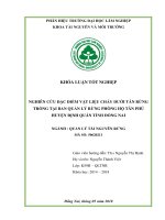 Nghiên cứu Đặc Điểm vlc dưới tán rừng trồng tại bql rph tân phú, Định quán, Đồng nai