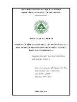 Nghiên cứu tính Đa dạng thực vật thân gỗ tại kbttnvh Đồng nai