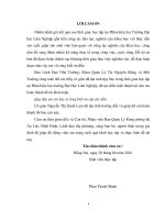 Đánh giá thực trạng công tác quản lý rừng tại ban quản lý rừng phòng hộ an lão huyện an lão tỉnh bình Định