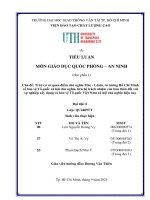IUH | Tiểu luận GDQP - AN (Học phần 1) | TRÊN CƠ SỞ QUAN ĐIỂM CHỦ NGHĨA MÁC LENIN, TƯ TƯỞNG HỒ CHÍ MINH VỀ BẢO VỆ TỔ QUỐC XÃ HỘI CHỦ NGHĨA, LIÊN HỆ TRÁCH NHIỆM CỦA BẢN THÂN ĐỐI VỚI SỰ NGHIỆP XÂY DỰNG VÀ BẢO VỆ TỔ QUỐC V