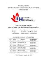 IUH | BÁO CÁO GIỮA KÌ KỸ NĂNG CHUYÊN NGHIỆP DÀNH CHO KỸ SƯ