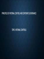 Principle of internal controls