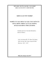 Nghiên cứu Đặc Điểm vật liệu cháy dưới tán cây rừng trồng thông tại xã Đạ m'rông huyện Đam rông tỉnh lâm Đồng