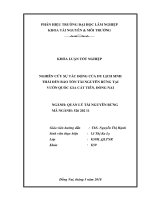 Nghiên cứu Ảnh hưởng của dlst Đến bảo tồn tnr tại vqg cát tiên, Đồng nai