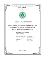 Đo Đạc thành lập bản Đồ Địa chính tỷ lệ 1 2000 tờ số 4 trên Địa bàn thị trấn trảng bom, huyện trảng bom, tỉnh Đồng nai