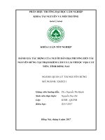 Đánh giá hiệu quả giao khoán bvr tại trạm kl tà lài, vqg cát tiên, Đồng nai