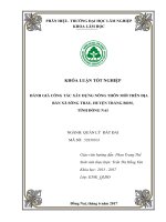 Đánh giá công tác xây dựng nông thôn mới trên Địa bàn xã sông trầu, huyện trảng bom, tỉnh Đồng nai