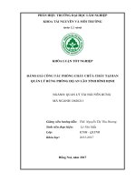 Đánh giá công tác phòng cháy chữa cháy rừng tại ban quản lý rừng phòng hộ an lão, tỉnh bình Định