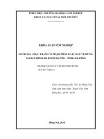 Đánh giá thực trạng vi phạm pháp luật bảo vệ rừng tại hạt kiểm lâm huyện Đạ tẻh – tỉnh lâm Đồng