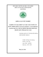 Nghiên cứu Đặc Điểm vật liệu cháy dưới tán các trạng thái rừng trồng tại bql rừng phòng hộ Đăk mi, huyện phước sơn   quảng nam