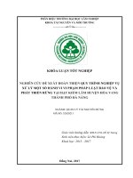 Nghiên cứu Đề xuất hoàn thiện quy trình nghiệp vụ xử lý một số hành vi vi phạm pl bv&ptr tại chi cục kl tỉnh Đà nẵng